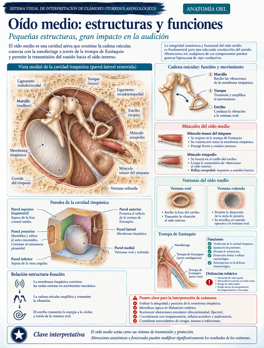 Muestra ilustrada del atlas médico ORL