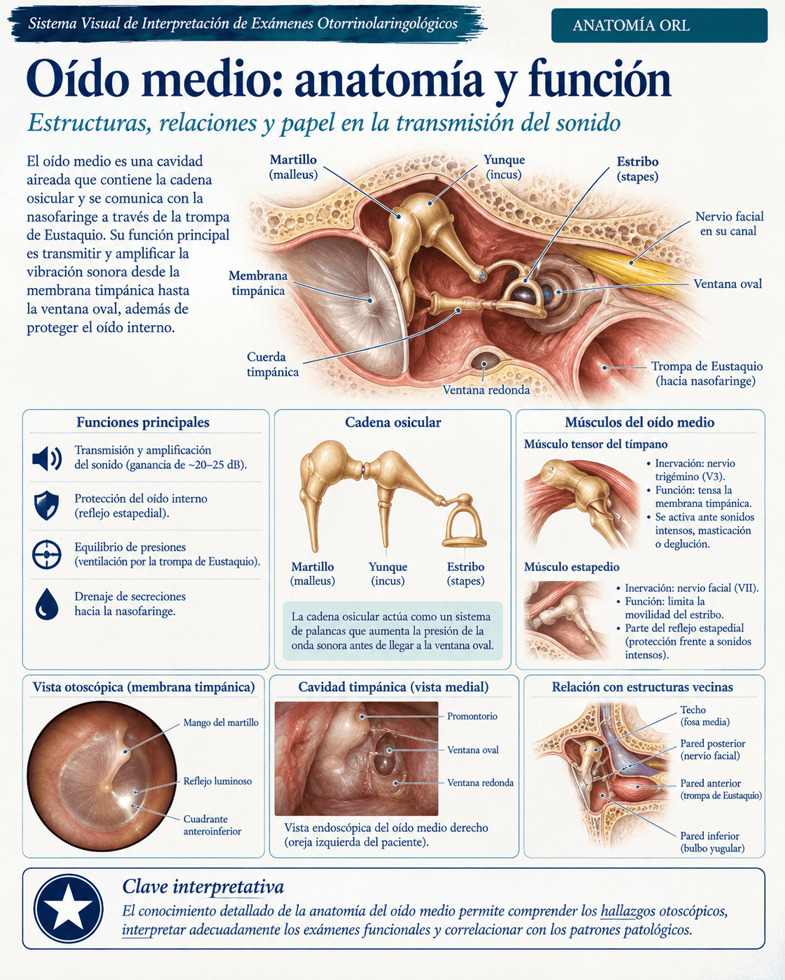 Muestra ilustrada del atlas médico ORL