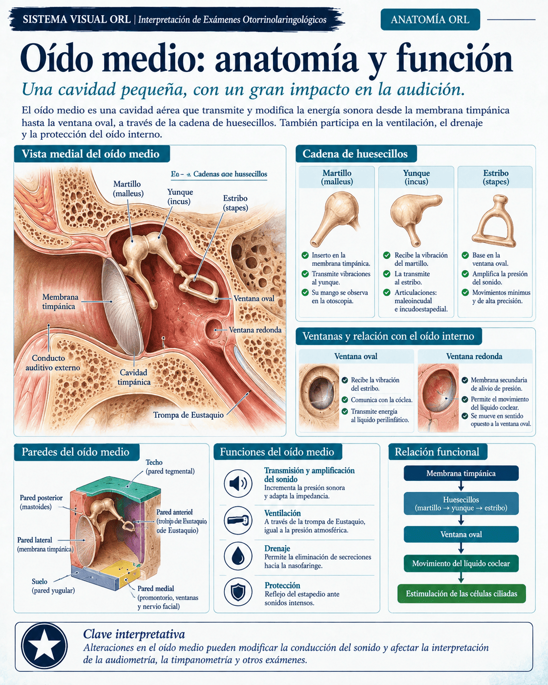 Muestra ilustrada del atlas médico ORL