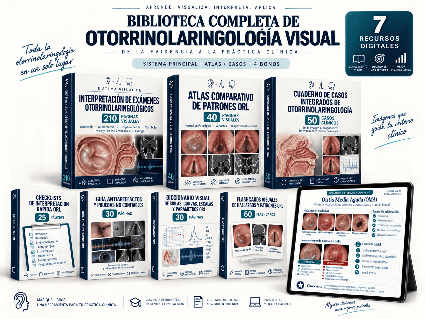 Sistema Esencial de Interpretación Otorrinolaringológica: sistema visual, atlas comparativo y casos integrados
